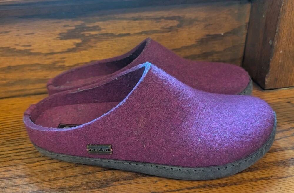 Haflinger Women's 9.5-10.5, 41, Slippers Flair SoftWool Mulberry